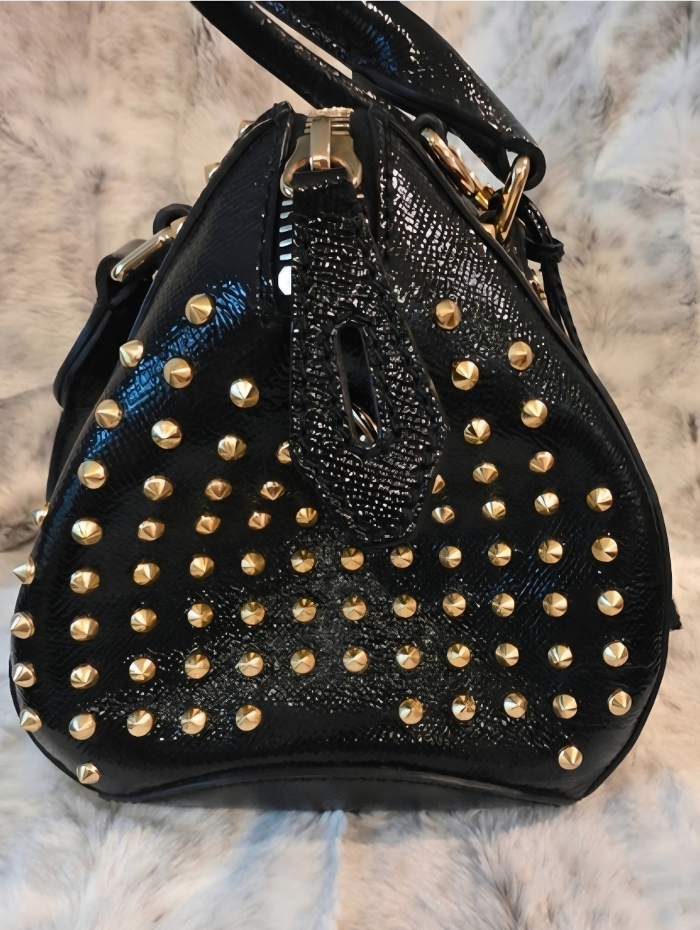✨ Burberry LIMITED EDITION Prorsum Blaze Studded Bowling Bag Satchel ✨ - Picture 4 of 16